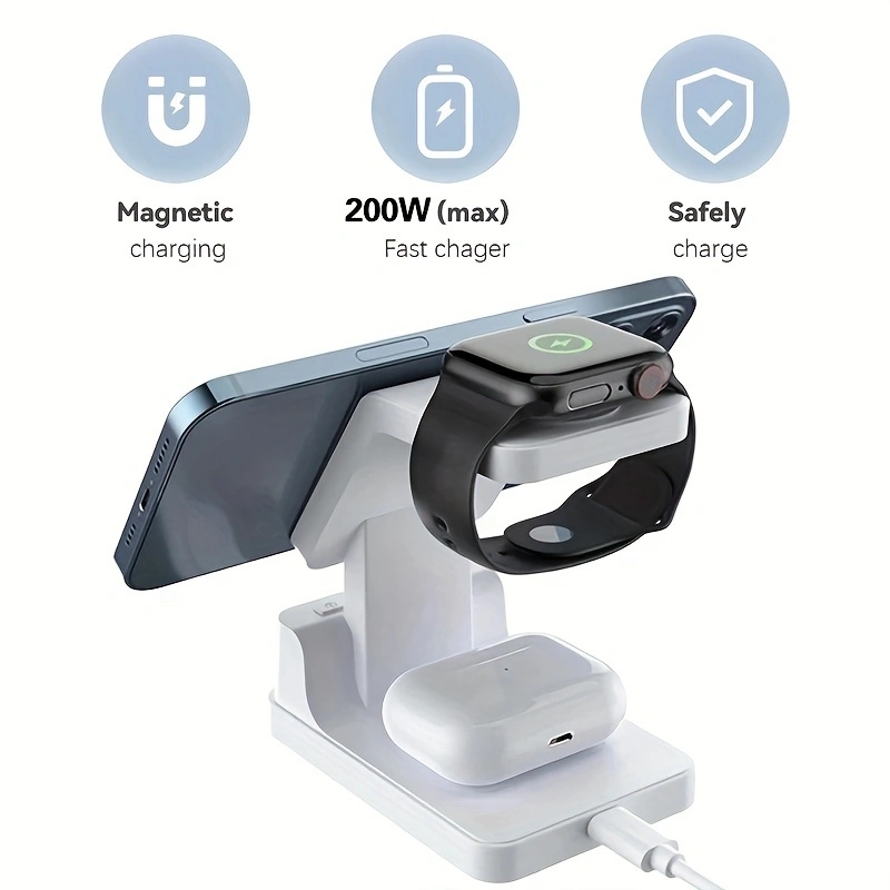 15W 4 In 1 무선 충전기 스탠드 iPhone16 - Smartwatch X12 리뷰 및 가격