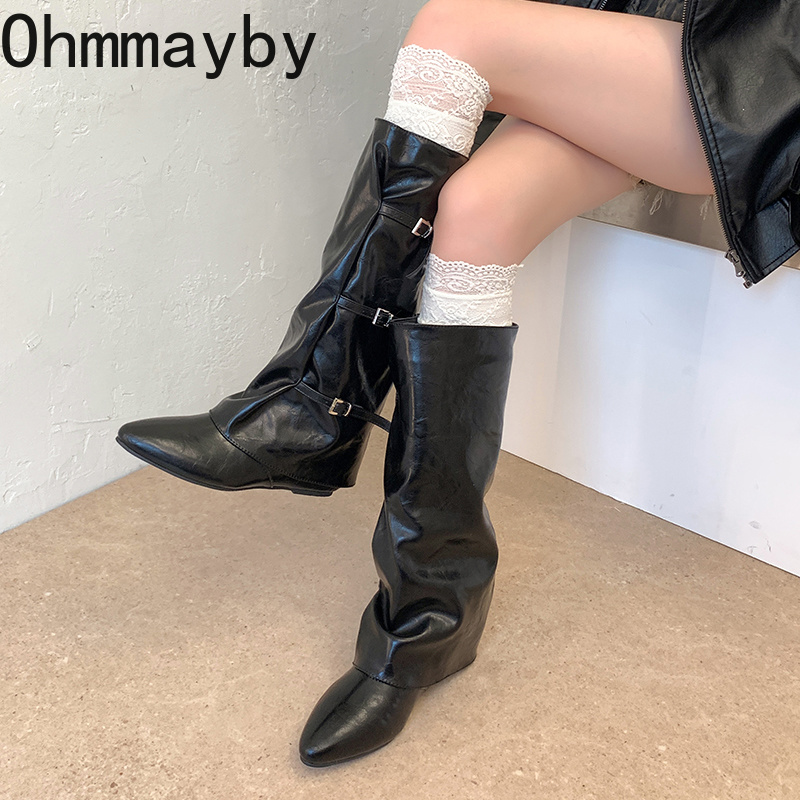 여성 가죽 니하이 부츠 포인티드 토 멀티 버클 스트랩  - Leather Classic Strap 리뷰 및 가격