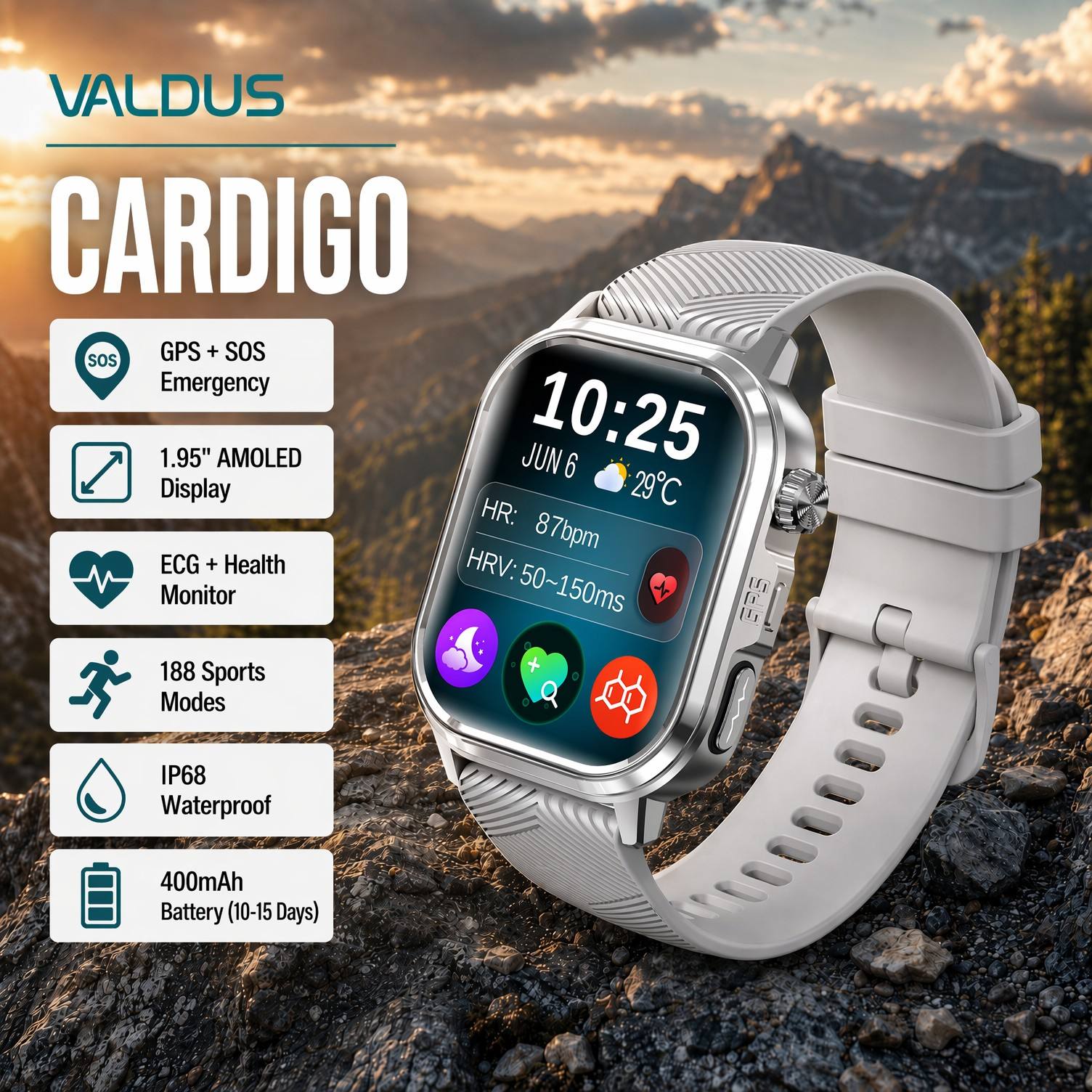 VALDUS CARDIGO 남녀공용 ECG 건강 스마트 - Smartwatch Custom 리뷰 및 가격